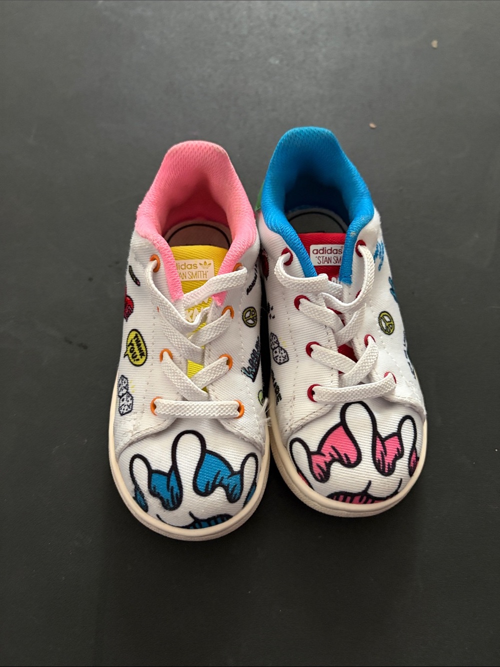 Adidas Stan Smith Primeblue Doodle Sneakers Toddler US 7K Art FY2688